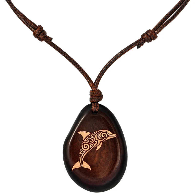 Kette aus Taguanuss-Anhänger (Braun)