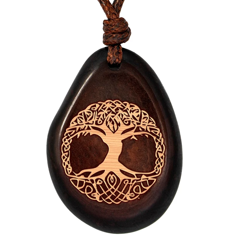 Kette aus Taguanuss-Anhänger (Braun)