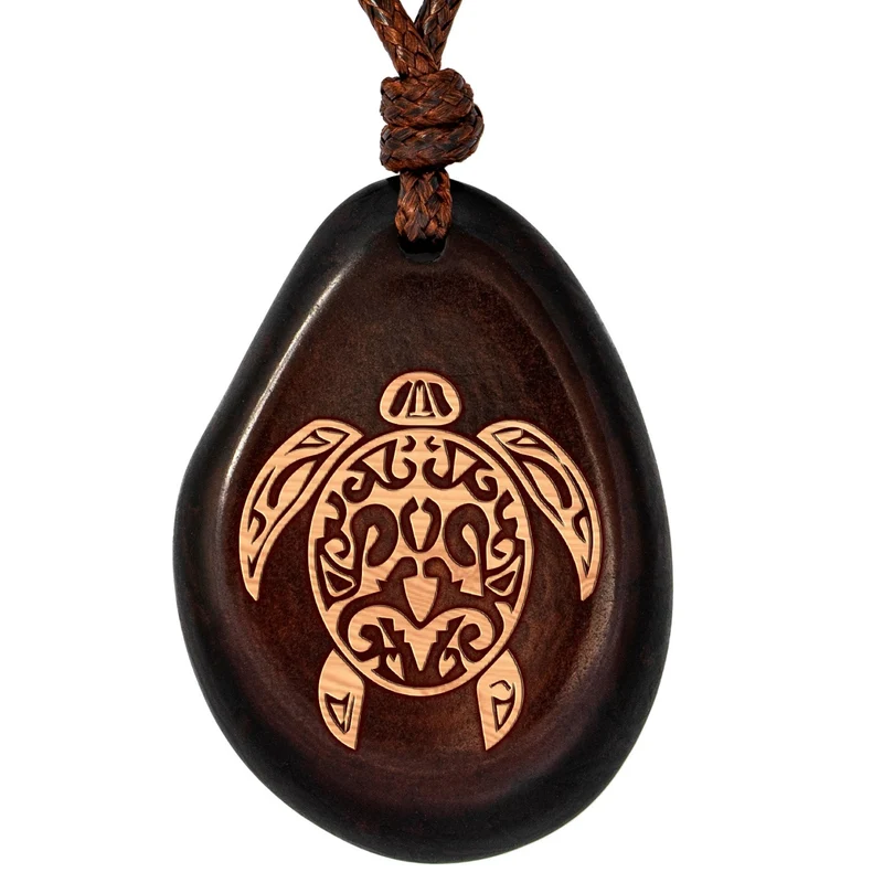 Kette aus Taguanuss-Anhänger (Braun)