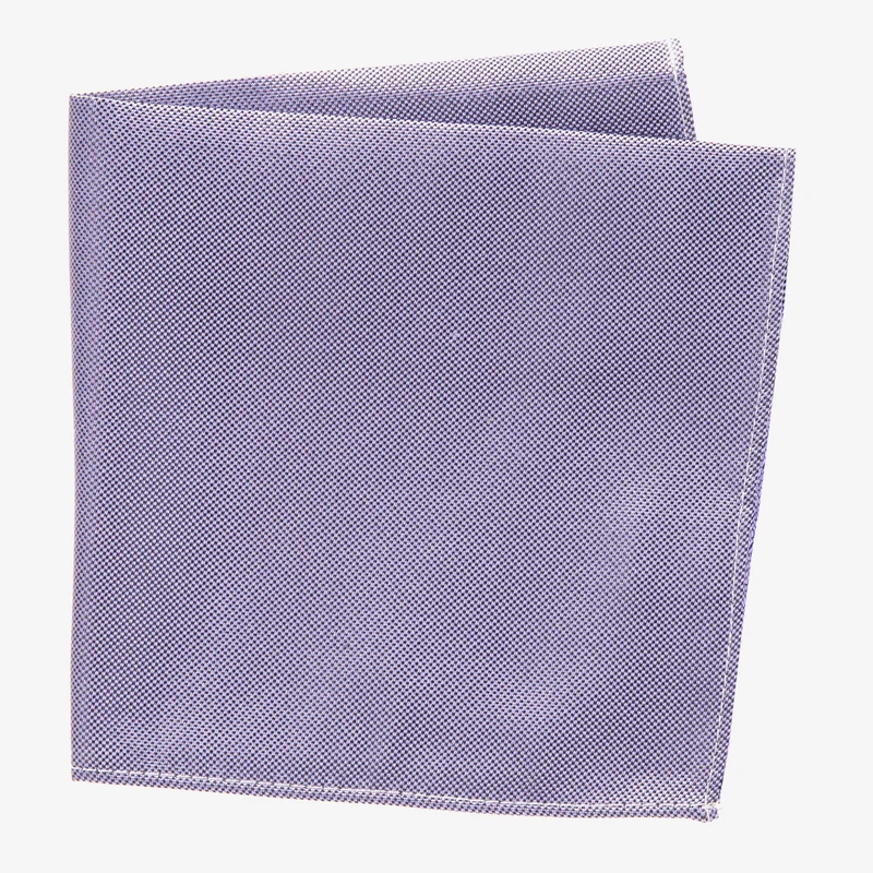VINCENZO light lilac uni – Seiden-Einstecktuch mit Oxford-Webstruktur