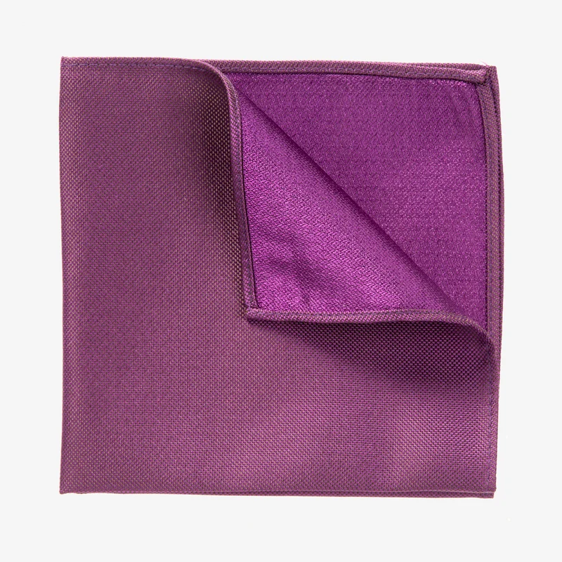 VINCENZO dark lilac – Seiden-Einstecktuch mit Oxford-Webstruktur