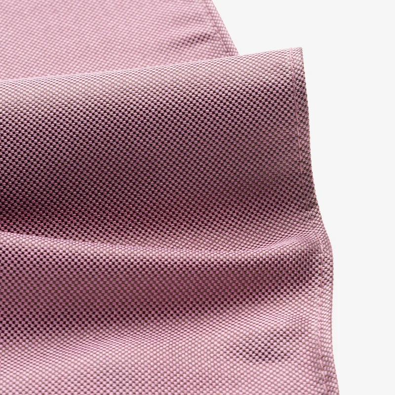VINCENZO rose uni – Seiden-Einstecktuch mit Oxford-Webstruktur