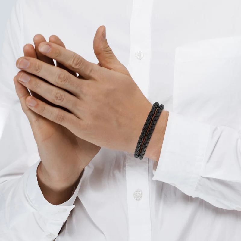 Lederarmband HAKVIK mit 2x6mm Riemen
