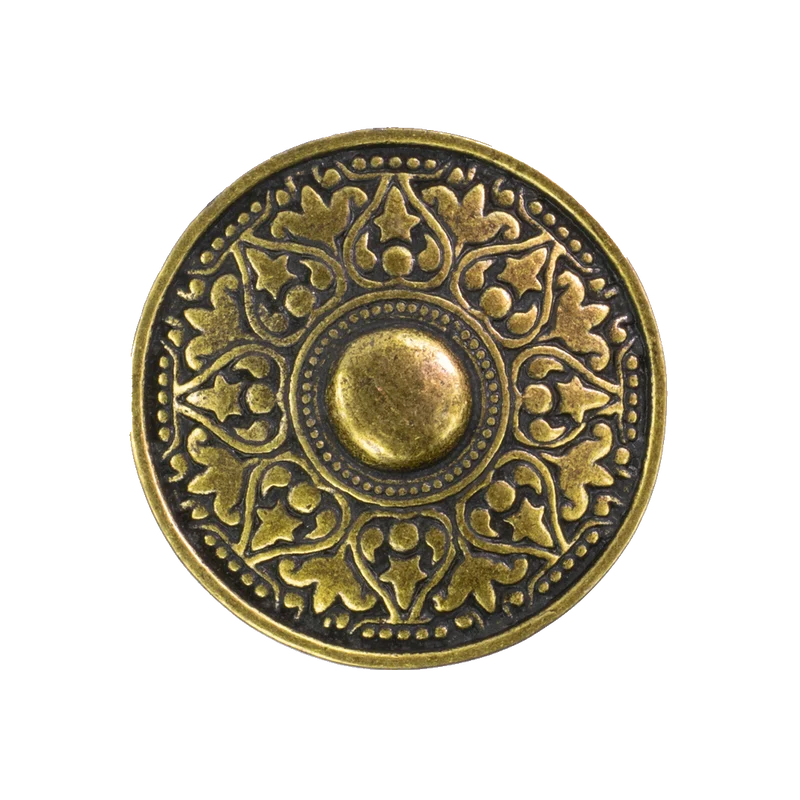 Gürtelschnalle 4cm Floral rund