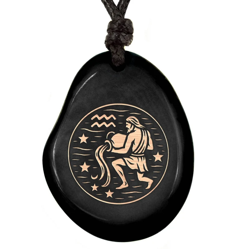 SCHWARZ-Sternzeichen Amulett-Model Parent