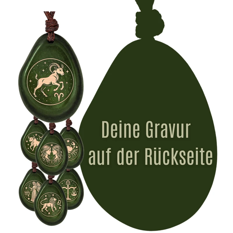 GRÜN Sternzeichen Amulett