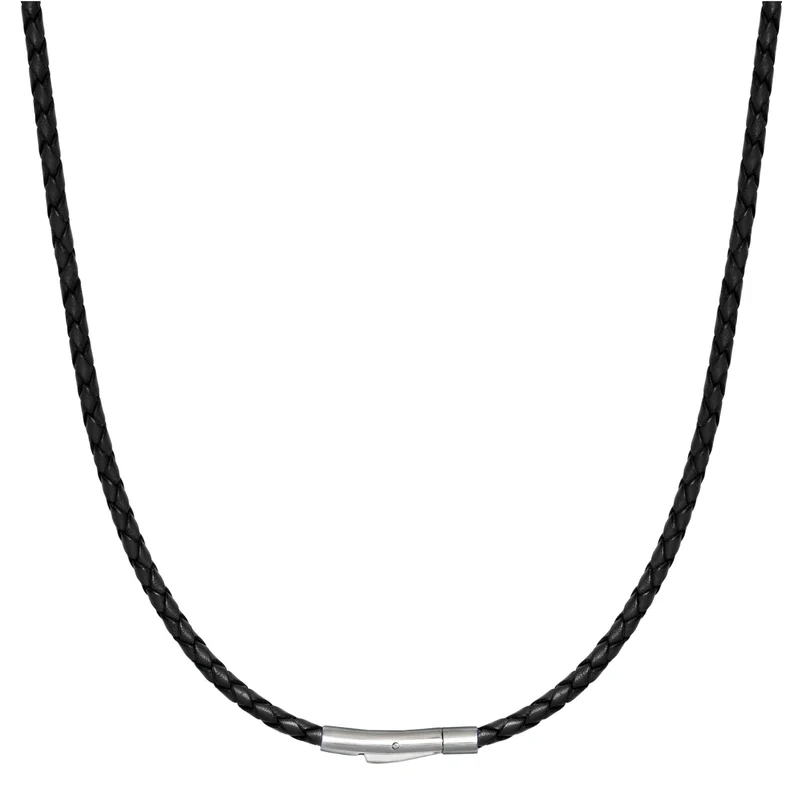 Lederkette mit Edelstahlverschluss