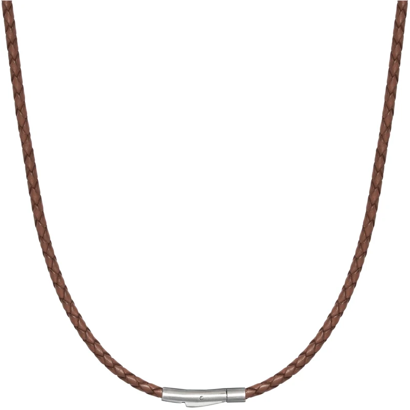 Lederkette mit Edelstahlverschluss