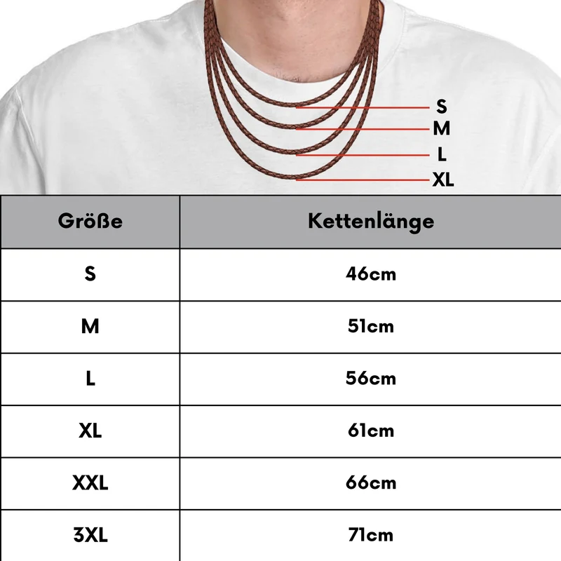 Lederkette mit Edelstahlverschluss
