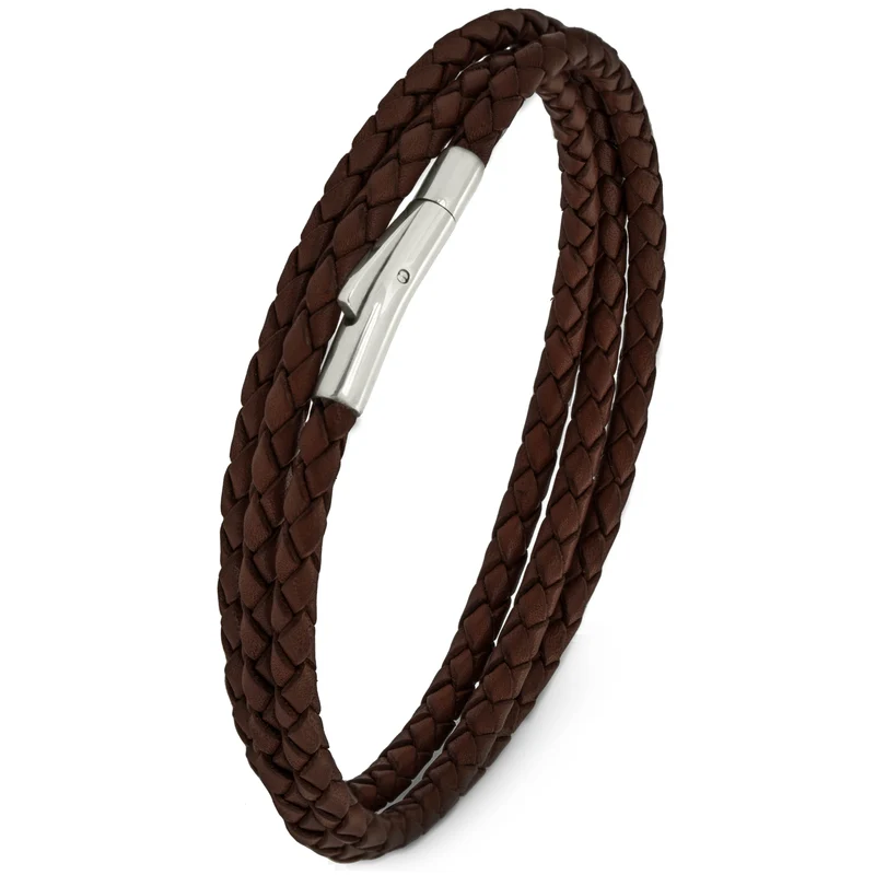 Lederkette mit Edelstahlverschluss