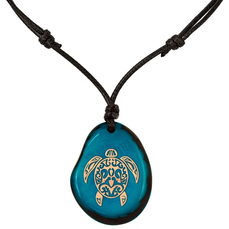 TÜRKISE Kette aus Taguanuss