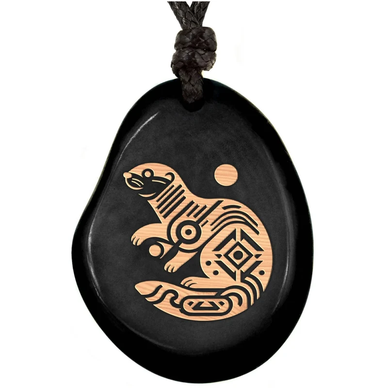 SCHWARZE Kette aus Taguanuss