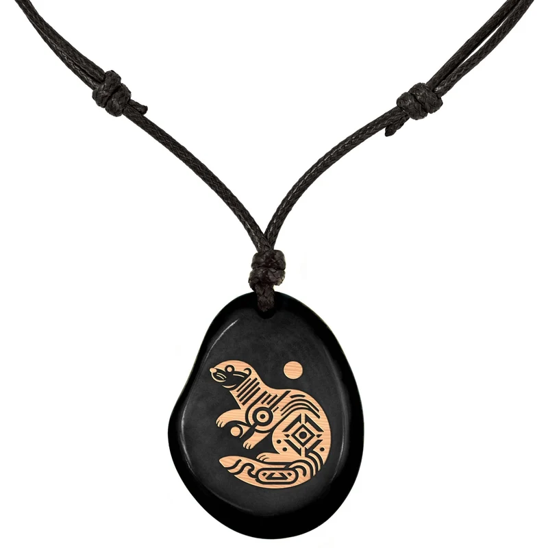 SCHWARZE Kette aus Taguanuss