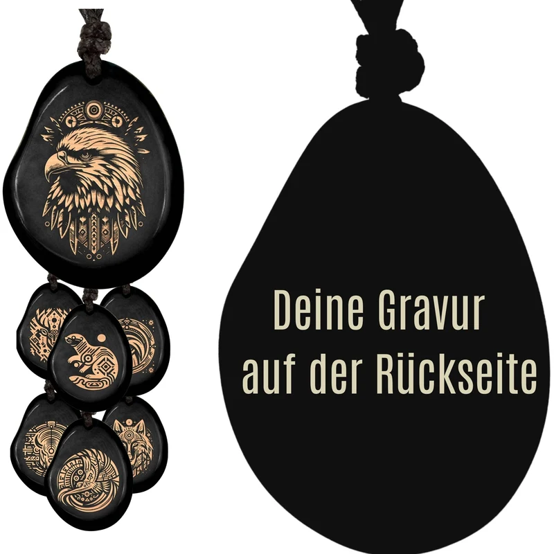 SCHWARZE Kette aus Taguanuss