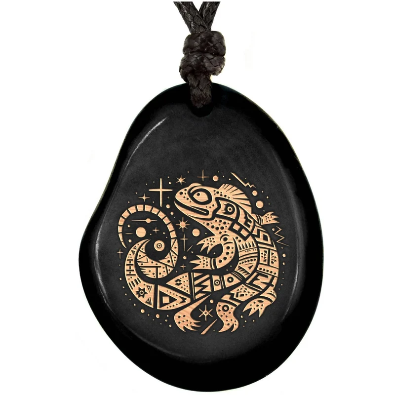 SCHWARZE Kette aus Taguanuss