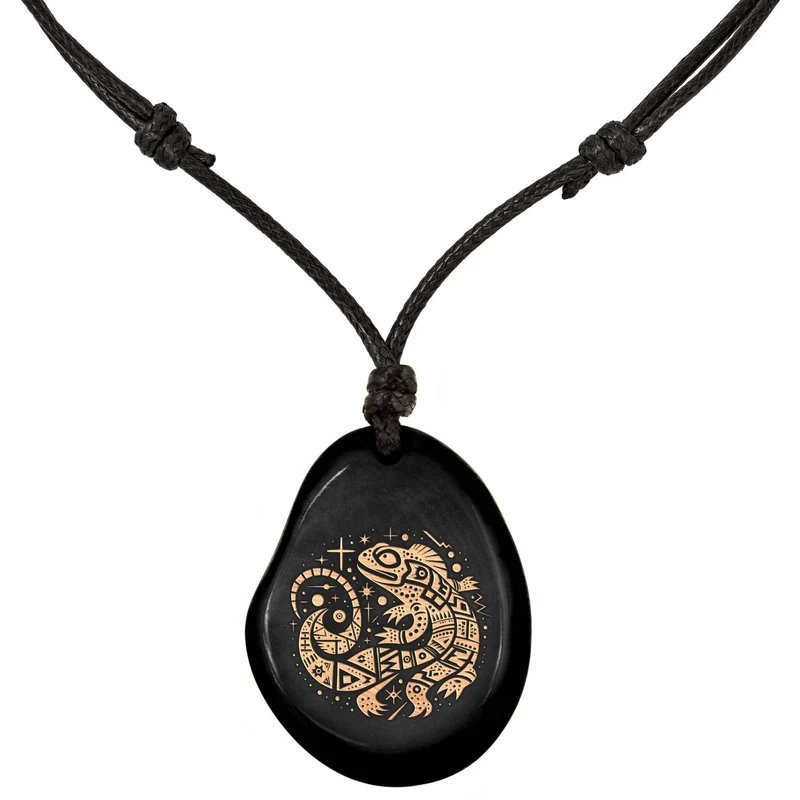 SCHWARZE Kette aus Taguanuss