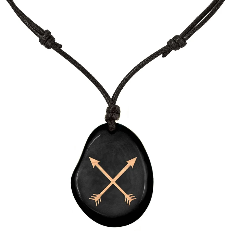 SCHWARZE Kette aus Taguanuss