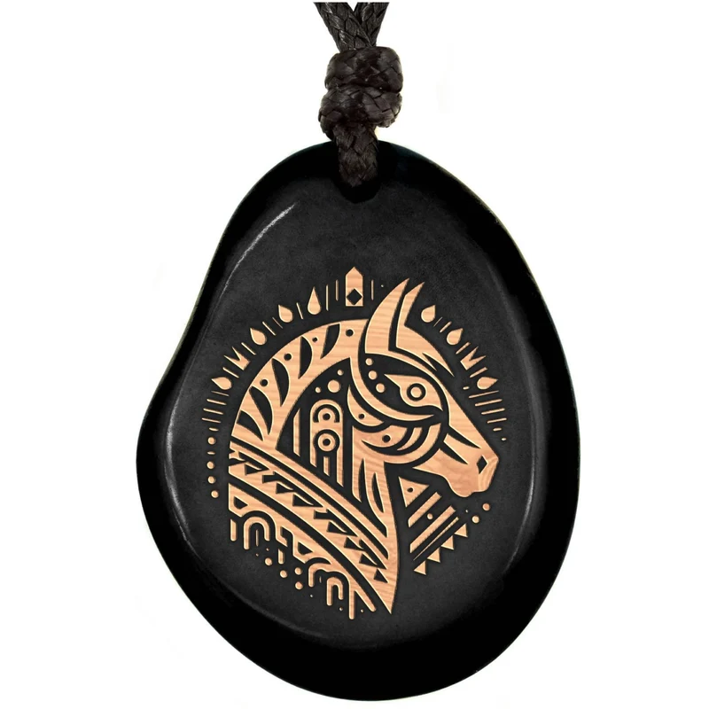 SCHWARZE Kette aus Taguanuss