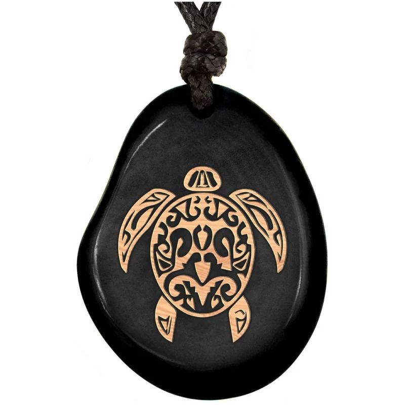 SCHWARZE Kette aus Taguanuss