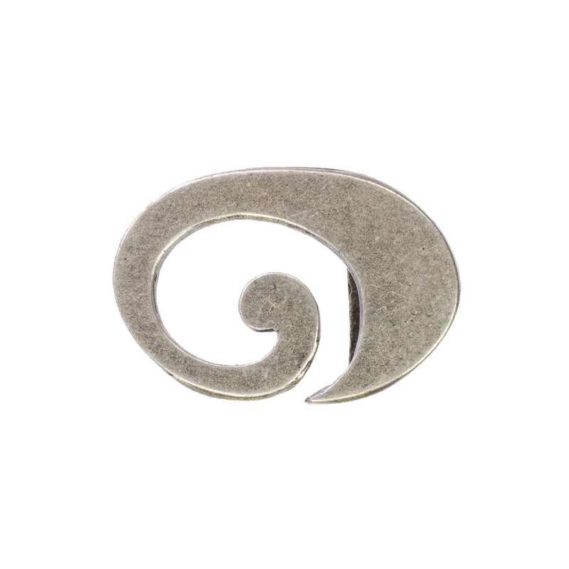 Gürtelschnalle 3cm Schnecke silber matt