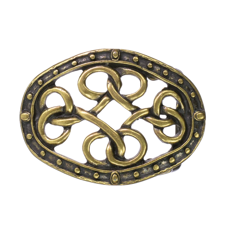 Gürtelschnalle 4cm Verknoteter Knoten messing