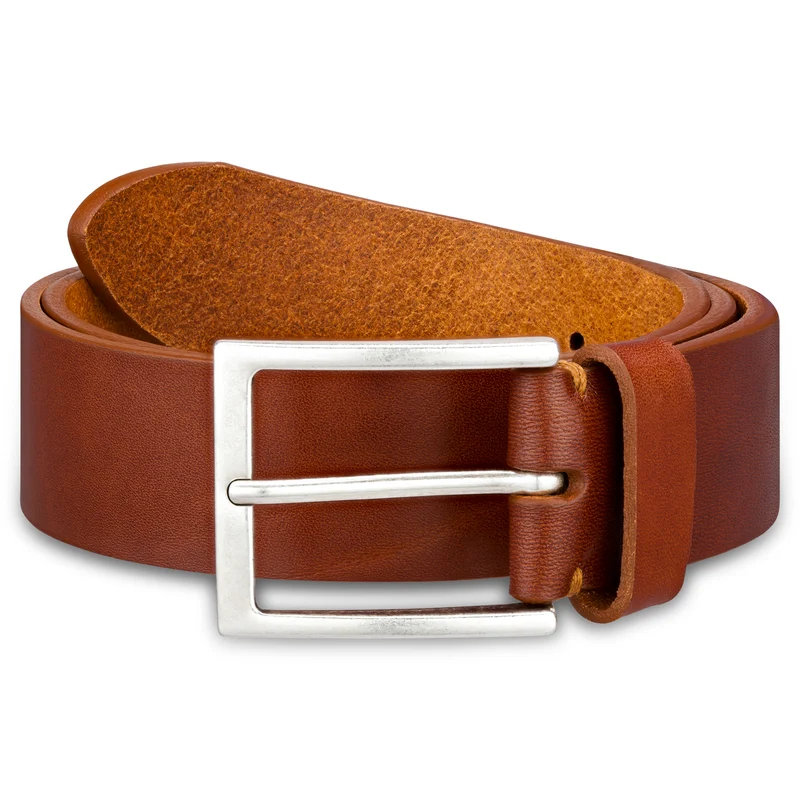 B-Ware: Herren Jeansgürtel „Vincent“ in Cognac – 4 cm, satt, griffig & anschmiegsam
