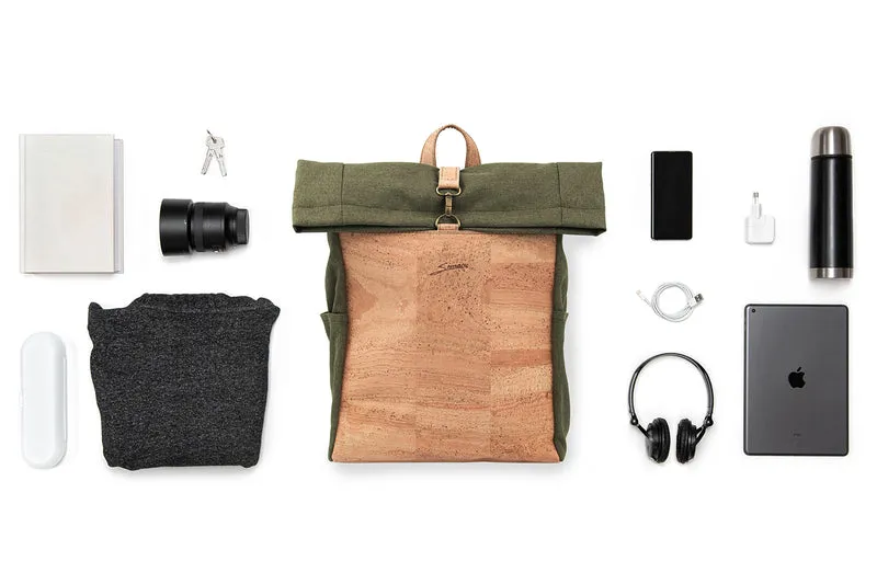 Kork-Rucksack Paco grün