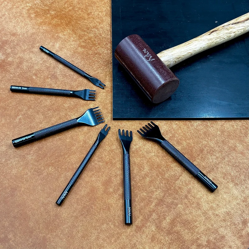 Diamantlocheisen – 2/4/6 Zinken für Leder