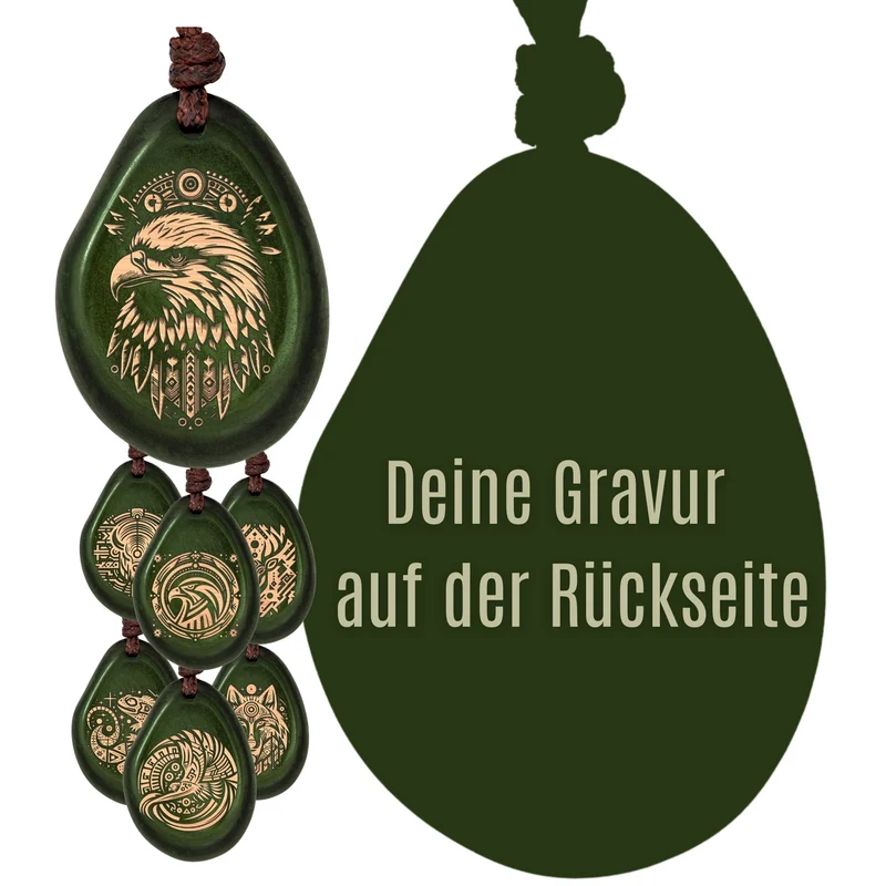 GRÜNE Kette aus Taguanuss