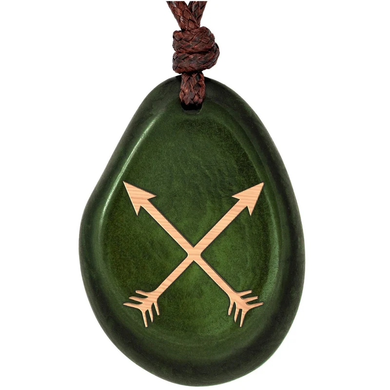 GRÜNE Kette aus Taguanuss