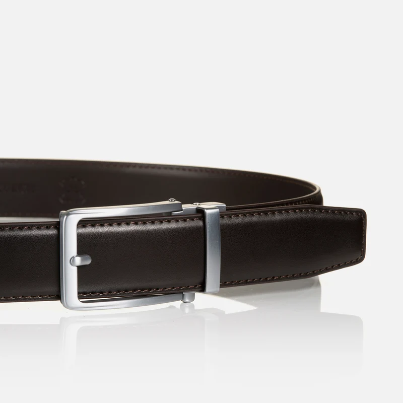 STANFORD brown uni – Ledergürtel Herren 3,5 cm mit Automatikschließe