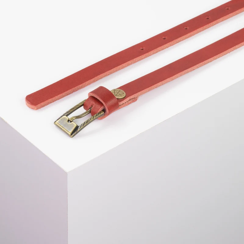 Ledergürtel 1,5cm mit Schnalle Kairo messing