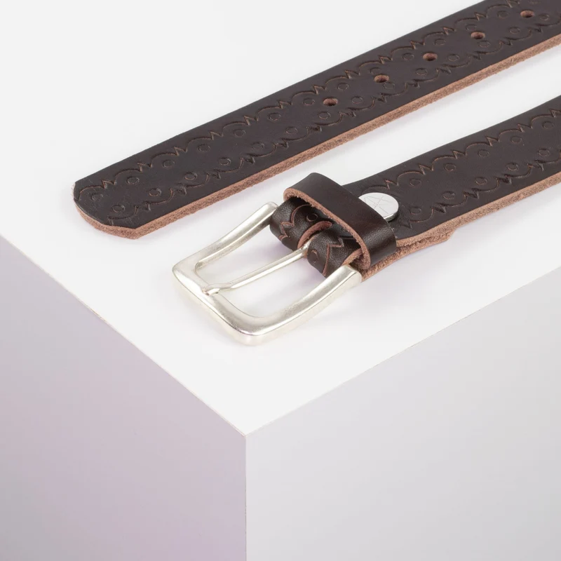 Ledergürtel 3,5cm mit Schnalle Kathmandu