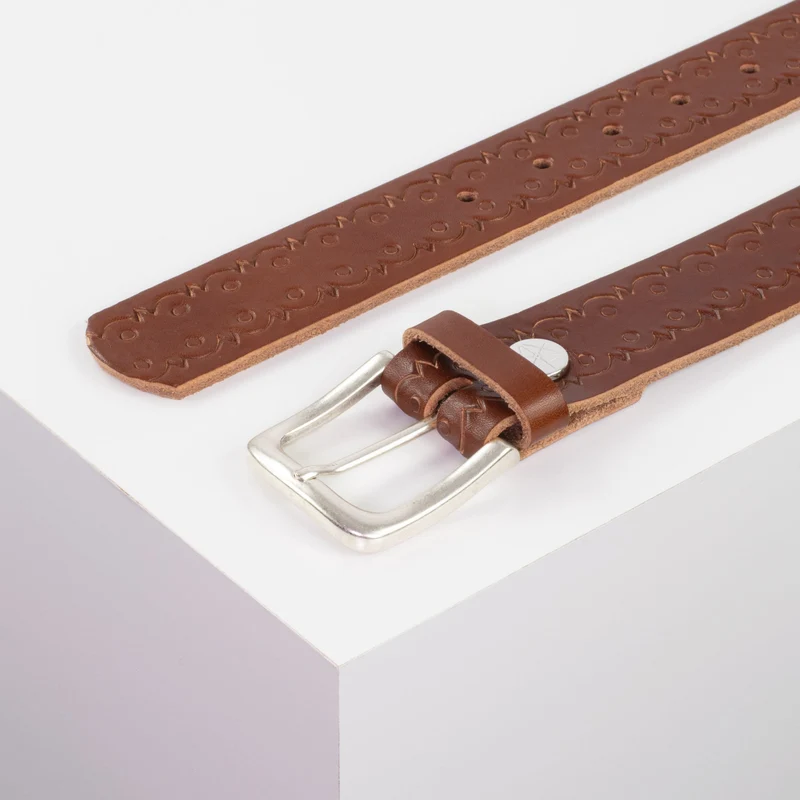 Ledergürtel 3,5cm mit Schnalle Kathmandu