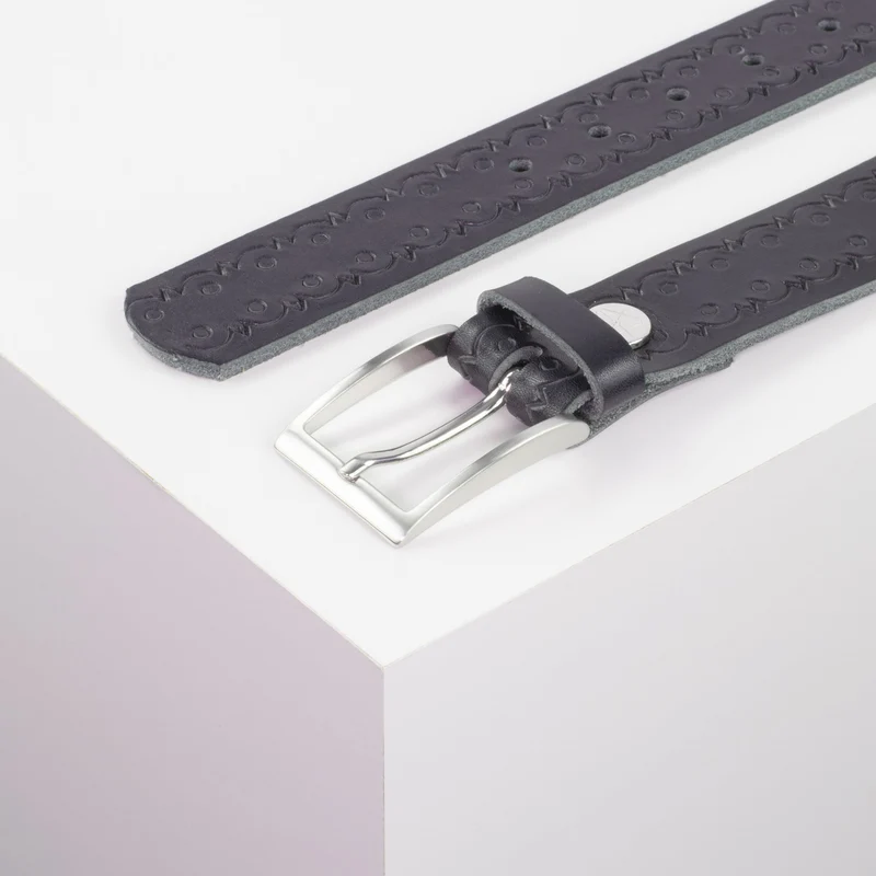 Ledergürtel 3,5cm mit Schnalle Los Angeles
