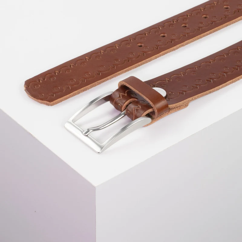 Ledergürtel 3,5cm mit Schnalle Los Angeles