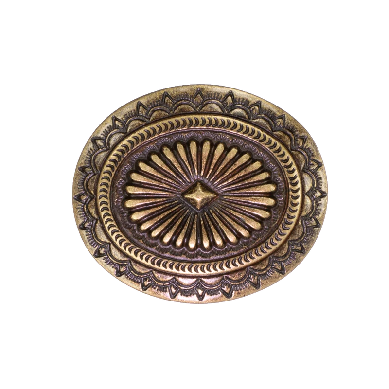 Gürtelschnalle 4cm Floral messing