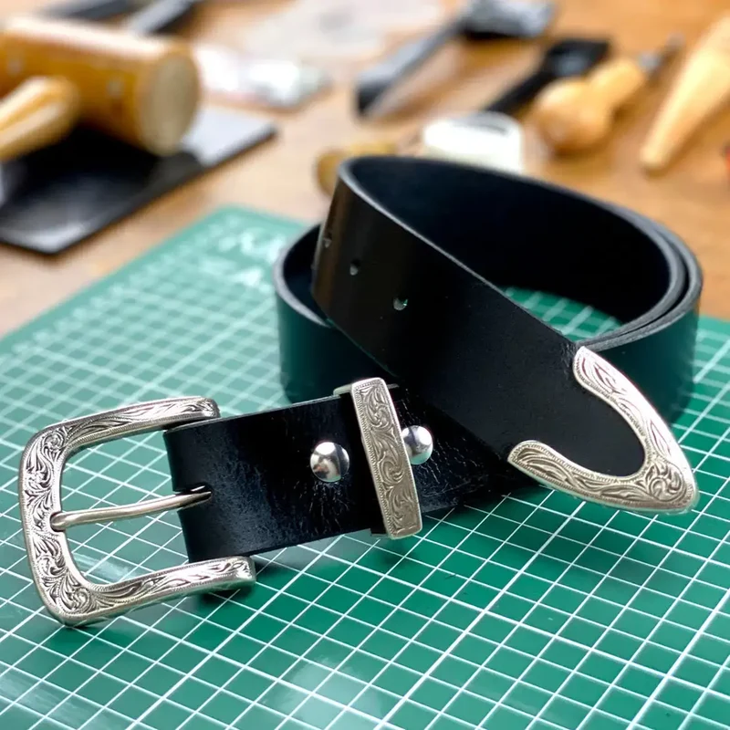 Ivan Leathercraft Laramie 3-teiliges Gürtelschnallen Set 38 mm