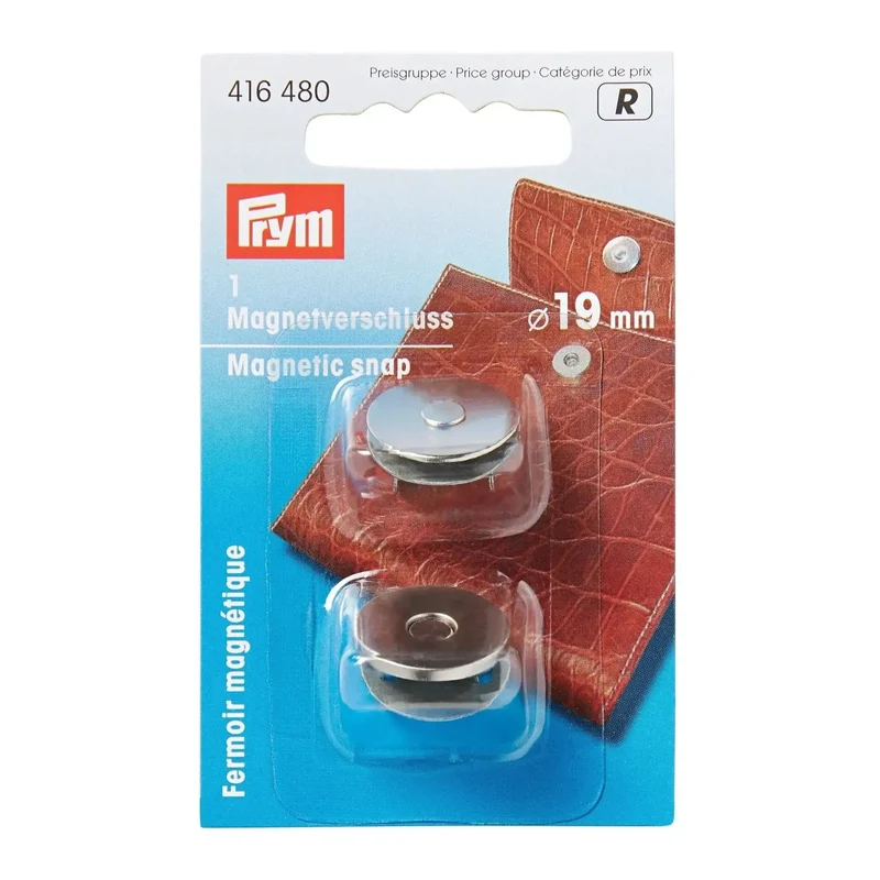 Prym Magnetverschluss 19 mm – Silberfarbig