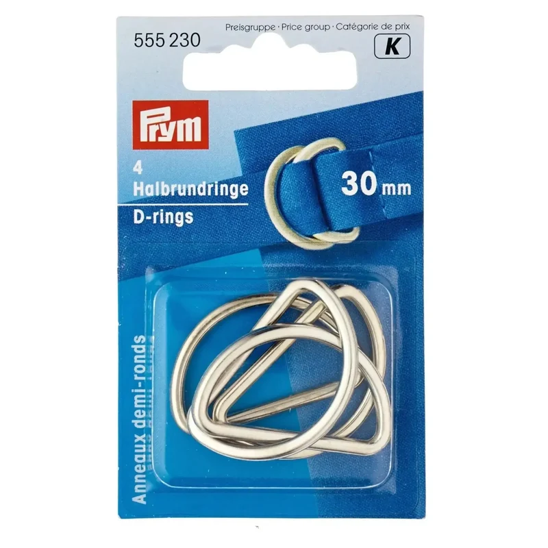 Prym Halbrundringe 30 mm – Stabile D-Ringe