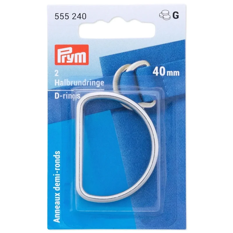 Prym Halbrundringe 40 mm D-Ringe
