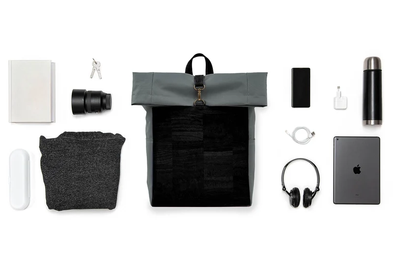 Kork-Rucksack Paco dunkelgrau