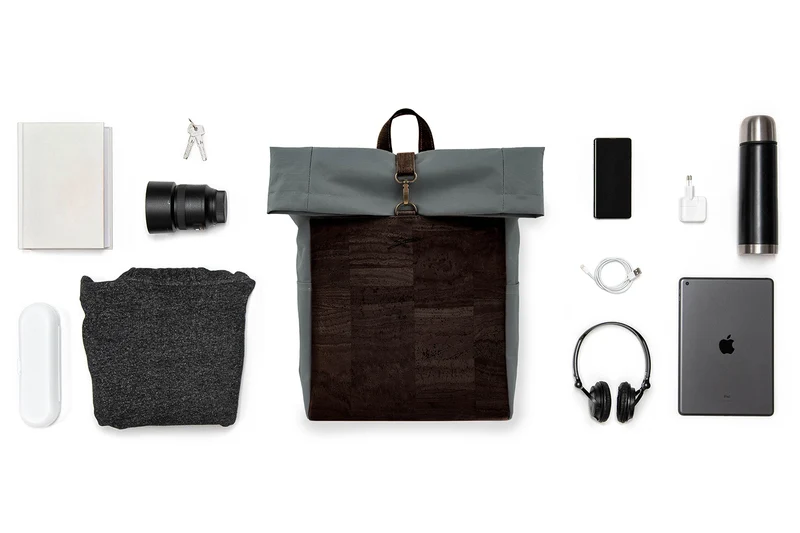 Kork-Rucksack Paco dunkelgrau