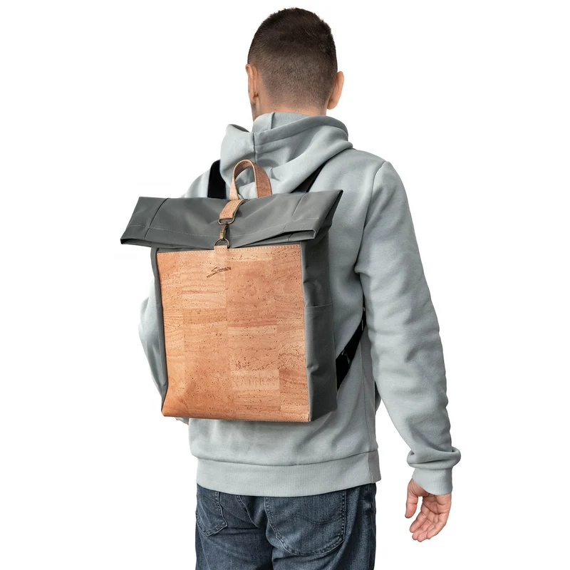 Kork-Rucksack Paco dunkelgrau