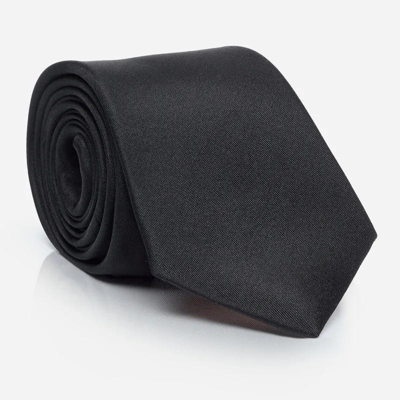 LUIGI black uni – Seidenkrawatte