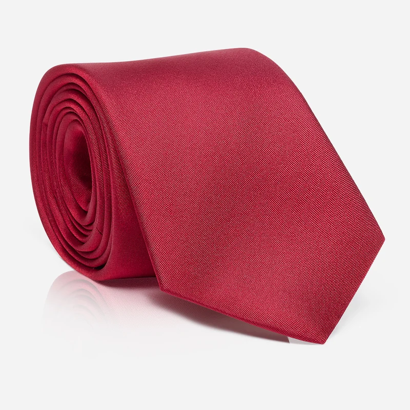 LUIGI bright red uni – Seidenkrawatte