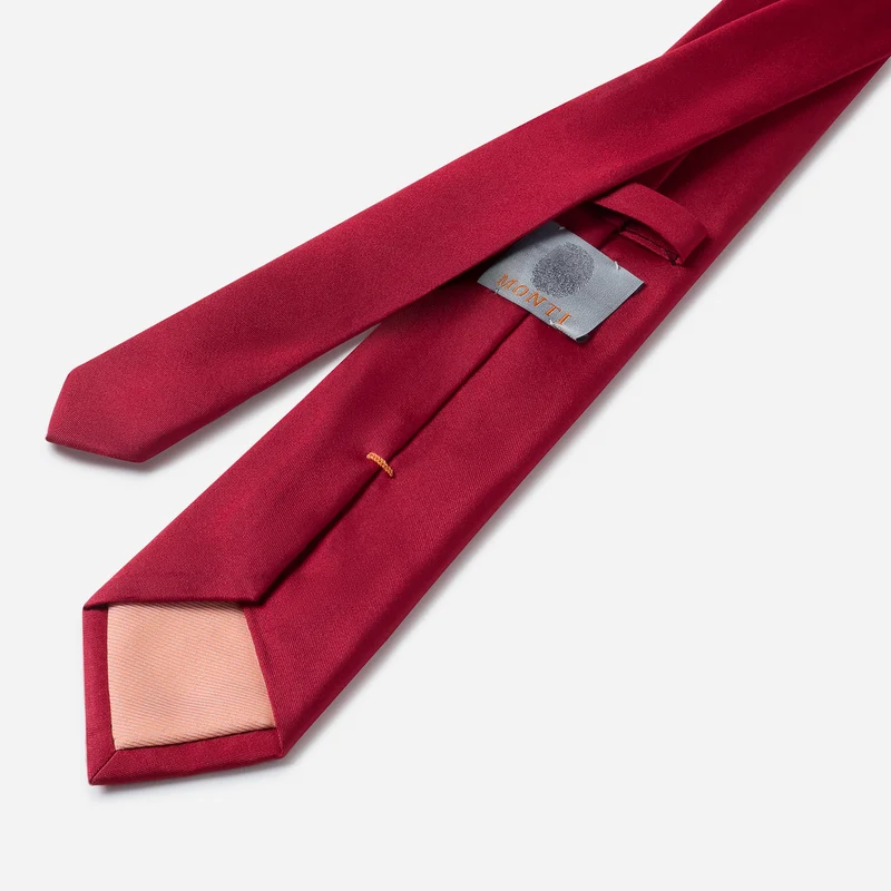 LUIGI bright red uni – Seidenkrawatte