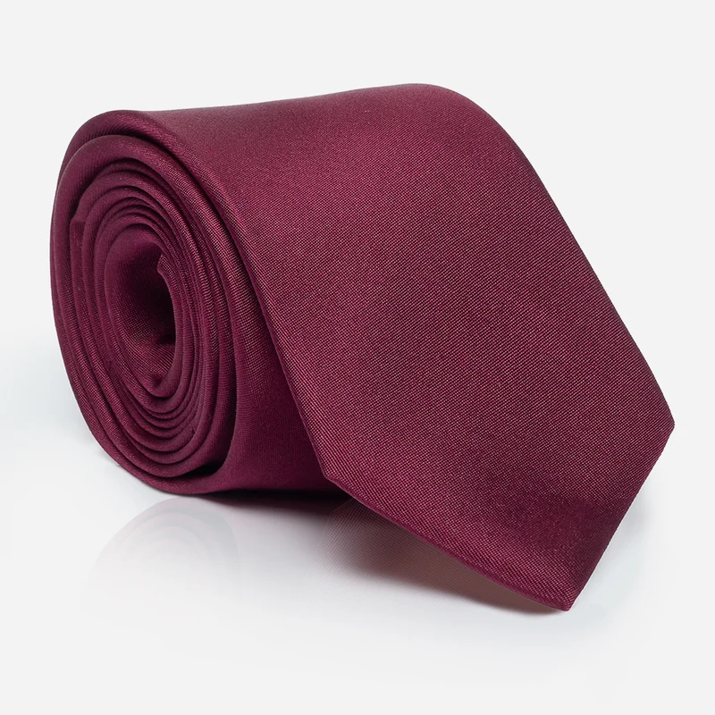 LUIGI bordeaux uni – Seidenkrawatte
