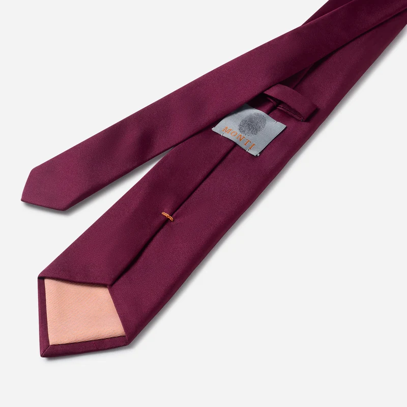 LUIGI bordeaux uni – Seidenkrawatte