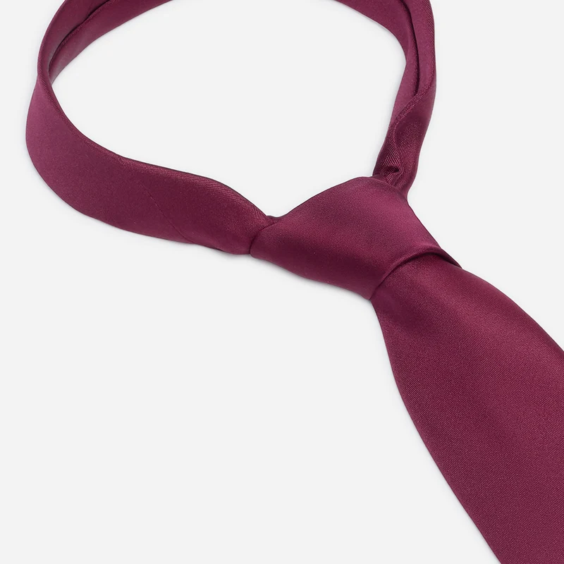 LUIGI bordeaux uni – Seidenkrawatte